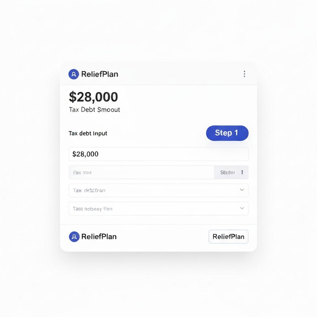 Step 1: Enter your tax debt amount